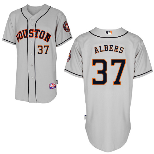 Matt Albers #37 mlb Jersey-Houston Astros Women's Authentic Road Gray Cool Base Baseball Jersey